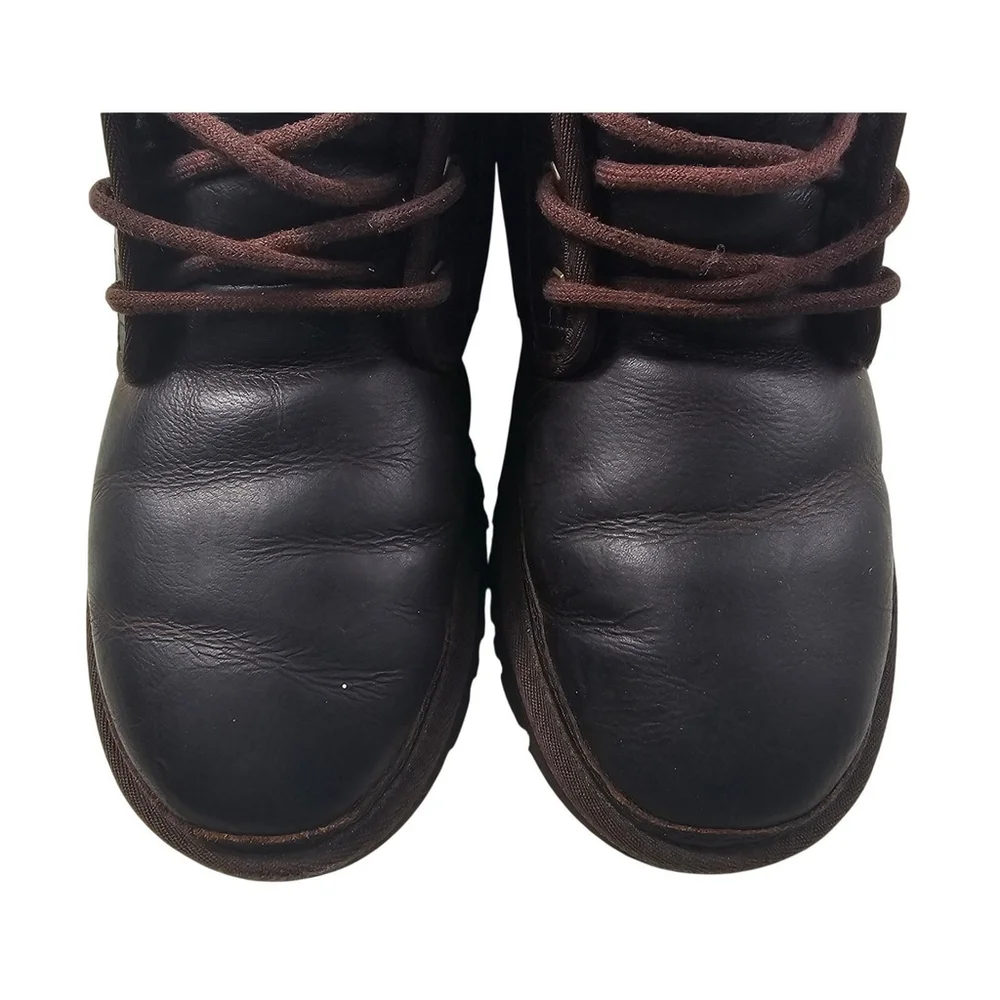 UGG Neumel Men's Leather Wool Lined Chukka Boots Brown 9